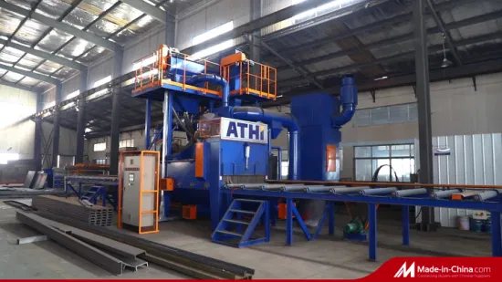 Steel Structural Plate Shot Blasting and Painting Machine Surface Treatment Complete Line